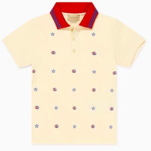 Gucci G Stars Embroidered Polo Shirt